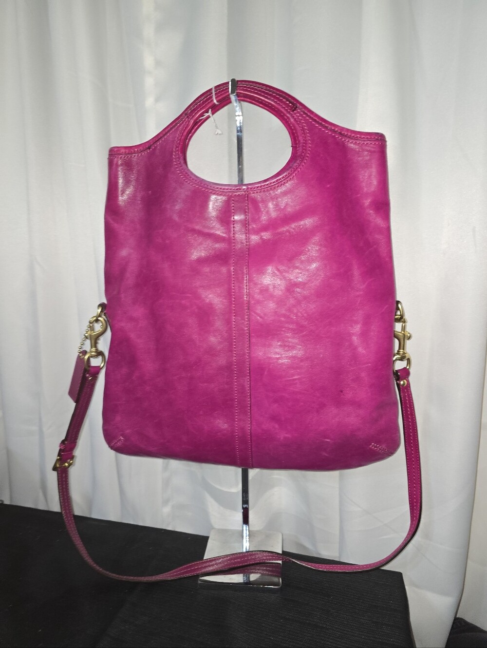 COACH 12250 Vintage Leather Circle-Handle Satchel/handbag Bag - Picture 6 of 13